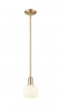 Innovations Lighting 716-1S-CB-G1217-6WV - White Venetian - 1 Light - 6 inch - Champagne Bronze - Stem hung - Mini Pendant