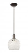 Innovations Lighting 716-1S-OB-G1216-8WM - White Mouchette - 1 Light - 8 inch - Oil Rubbed Bronze - Stem hung - Mini Pendant