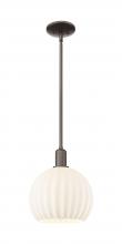 Innovations Lighting 716-1S-OB-G1217-10WV - White Venetian - 1 Light - 10 inch - Oil Rubbed Bronze - Stem hung - Mini Pendant
