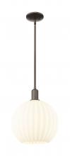 Innovations Lighting 716-1S-OB-G1217-12WV - White Venetian - 1 Light - 12 inch - Oil Rubbed Bronze - Stem hung - Mini Pendant