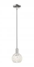 Innovations Lighting 716-1S-PN-G1216-6WM - White Mouchette - 1 Light - 6 inch - Polished Nickel - Stem hung - Mini Pendant