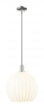 Innovations Lighting 716-1S-PN-G1217-14WV - White Venetian - 1 Light - 14 inch - Polished Nickel - Stem hung - Mini Pendant