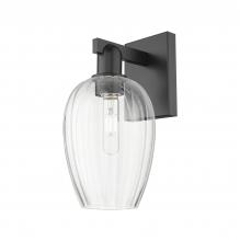 Innovations Lighting 716-1W-BK-G457-6CL - Preston Flute - 1 Light - 6 inch - Matte Black - Sconce