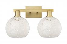 Innovations Lighting 716-2W-BB-G1216-8WM - White Mouchette - 2 Light - 19 inch - Brushed Brass - Bath Vanity Light