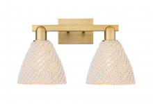 Innovations Lighting 716-2W-BB-NBD-75-NAT - Bristol Natural - 2 Light - 16 inch - Brushed Brass - Bath Vanity Light