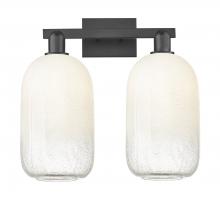 Innovations Lighting 716-2W-BK-G482-7OP - Brookhaven Cloche - 2 Light - 16 inch - Matte Black - Bath Vanity Light