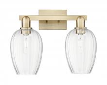 Innovations Lighting 716-2W-CB-G457-6CL - Preston Flute - 2 Light - 16 inch - Champagne Bronze - Bath Vanity Light