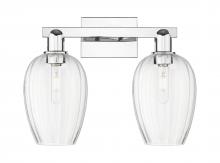 Innovations Lighting 716-2W-PC-G457-6CL - Preston Flute - 2 Light - 16 inch - Polished Chrome - Bath Vanity Light