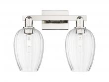 Innovations Lighting 716-2W-PN-G457-6CL - Preston Flute - 2 Light - 16 inch - Polished Nickel - Bath Vanity Light