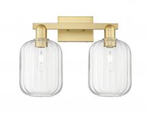 Innovations Lighting 716-2W-SG-G460-7CL - Preston Cylinder - 2 Light - 16 inch - Satin Gold - Bath Vanity Light