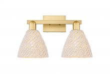 Innovations Lighting 716-2W-SG-NBD-75-NAT - Bristol Natural - 2 Light - 16 inch - Satin Gold - Bath Vanity Light