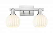 Innovations Lighting 716-2W-SN-G1217-6WV - White Venetian - 2 Light - 17 inch - Brushed Satin Nickel - Bath Vanity Light