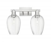 Innovations Lighting 716-2W-SN-G457-6CL - Preston Flute - 2 Light - 16 inch - Brushed Satin Nickel - Bath Vanity Light