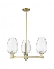Innovations Lighting 716-3CR-AB-G457-6CL - Preston Flute - 3 Light - 18 inch - Antique Brass - Pendant
