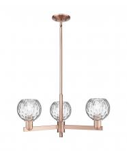 Innovations Lighting 716-3CR-AC-G1215-6 - Athens Water Glass - 3 Light - 28 inch - Antique Copper - Stem hung - Pendant
