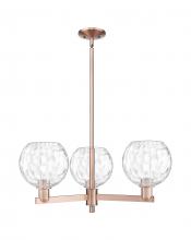 Innovations Lighting 716-3CR-AC-G1215-8 - Athens Water Glass - 3 Light - 30 inch - Antique Copper - Stem hung - Pendant