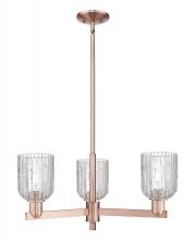 Innovations Lighting 716-3CR-AC-G559-5CL - Bridal Veil - 3 Light - 18 inch - Antique Copper - Pendant