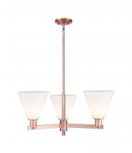 Innovations Lighting 716-3CR-AC-GBC-81 - Berkshire Glass - 3 Light - 30 inch - Antique Copper - Stem hung - Pendant
