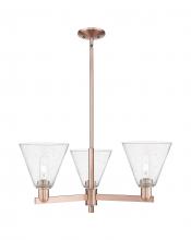 Innovations Lighting 716-3CR-AC-GBC-84 - Berkshire Glass - 3 Light - 30 inch - Antique Copper - Stem hung - Pendant