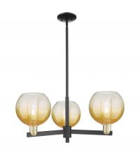 Innovations Lighting 716-3CR-BAB-G483-8AM - Brookhaven Globe - 3 Light - 18 inch - Black Antique Brass - Pendant