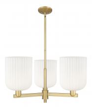 Innovations Lighting 716-3CR-BB-G559-8GWH - Bridal Veil - 3 Light - 30 inch - Brushed Brass - Pendant