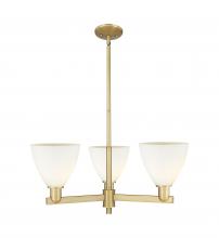 Innovations Lighting 716-3CR-BB-GBD-751 - Bristol - 3 Light - 29 inch - Brushed Brass - Stem hung - Pendant
