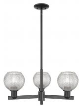 Innovations Lighting 716-3CR-BK-G122C-6CL - Athens - 3 Light - 28 inch - Matte Black - Stem hung - Pendant