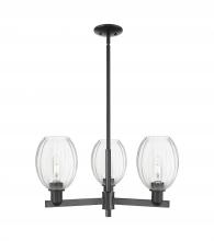 Innovations Lighting 716-3CR-BK-G459-6CL - Preston Bulb - 3 Light - 18 inch - Matte Black - Pendant