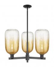 Innovations Lighting 716-3CR-BK-G482-7AM - Brookhaven Cloche - 3 Light - 18 inch - Matte Black - Pendant