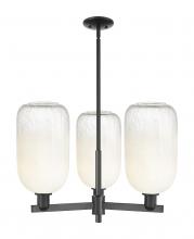 Innovations Lighting 716-3CR-BK-G482-7OP - Brookhaven Cloche - 3 Light - 18 inch - Matte Black - Pendant