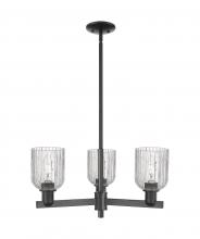 Innovations Lighting 716-3CR-BK-G559-5CL - Bridal Veil - 3 Light - 18 inch - Matte Black - Pendant