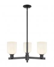 Innovations Lighting 716-3CR-BK-G559-5GWH - Bridal Veil - 3 Light - 18 inch - Matte Black - Pendant