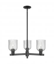 Innovations Lighting 716-3CR-BK-G559-5SDY - Bridal Veil - 3 Light - 18 inch - Matte Black - Pendant