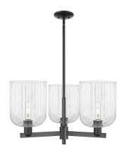Innovations Lighting 716-3CR-BK-G559-8CL - Bridal Veil - 3 Light - 30 inch - Matte Black - Pendant