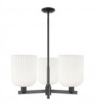 Innovations Lighting 716-3CR-BK-G559-8GWH - Bridal Veil - 3 Light - 30 inch - Matte Black - Pendant