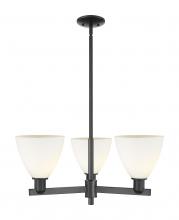 Innovations Lighting 716-3CR-BK-GBD-751 - Bristol - 3 Light - 29 inch - Matte Black - Stem hung - Pendant