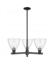 Innovations Lighting 716-3CR-BK-GBD-754 - Bristol - 3 Light - 29 inch - Matte Black - Stem hung - Pendant