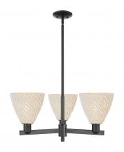 Innovations Lighting 716-3CR-BK-NBD-75-NAT - Bristol Natural - 3 Light - 18 inch - Matte Black - Pendant
