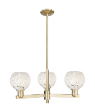 Innovations Lighting 716-3CR-CB-G1216-6WM - White Mouchette - 3 Light - 28 inch - Champagne Bronze - Stem hung - Pendant