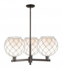 Innovations Lighting 716-3CR-OB-G121-10RW - Farmhouse Rope - 3 Light - 32 inch - Oil Rubbed Bronze - Stem hung - Pendant