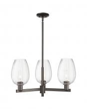 Innovations Lighting 716-3CR-OB-G457-6CL - Preston Flute - 3 Light - 18 inch - Oil Rubbed Bronze - Pendant