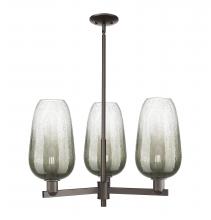 Innovations Lighting 716-3CR-OB-G484-7SL - Brookhaven Flute - 3 Light - 18 inch - Oil Rubbed Bronze - Pendant