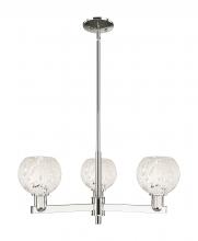 Innovations Lighting 716-3CR-PN-G1216-6WM - White Mouchette - 3 Light - 28 inch - Polished Nickel - Stem hung - Pendant
