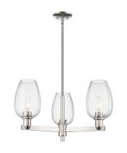 Innovations Lighting 716-3CR-PN-G457-6CL - Preston Flute - 3 Light - 18 inch - Polished Nickel - Pendant