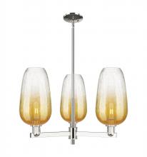 Innovations Lighting 716-3CR-PN-G484-7AM - Brookhaven Flute - 3 Light - 18 inch - Polished Nickel - Pendant