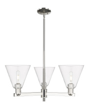 Innovations Lighting 716-3CR-PN-GBC-82 - Berkshire Glass - 3 Light - 30 inch - Polished Nickel - Stem hung - Pendant