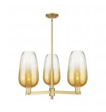 Innovations Lighting 716-3CR-SG-G484-7AM - Brookhaven Flute - 3 Light - 18 inch - Satin Gold - Pendant