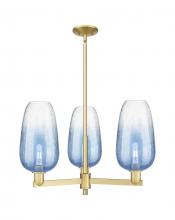 Innovations Lighting 716-3CR-SG-G484-7SB - Brookhaven Flute - 3 Light - 18 inch - Satin Gold - Pendant