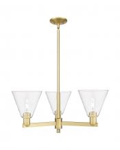 Innovations Lighting 716-3CR-SG-GBC-82 - Berkshire Glass - 3 Light - 30 inch - Satin Gold - Stem hung - Pendant