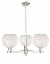 Innovations Lighting 716-3CR-SN-G1216-8WM - White Mouchette - 3 Light - 30 inch - Satin Nickel - Stem hung - Pendant